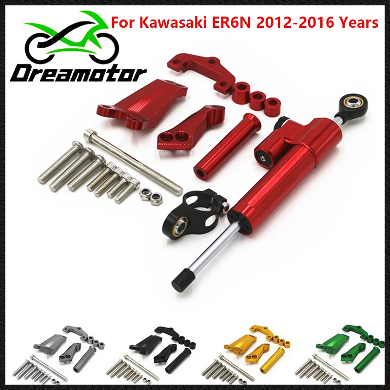 

For Kawasaki ER6N CNC High Density T6061 Aluminum Alloy Motorcycle Steering Dampers Stabilizer Bracket Mount Kit 2012-2016