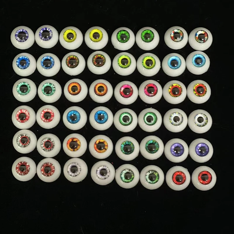 

New 2 Pairs 12mm/14mm Doll Eyes Eyeball DIY Toy Eye Plush Animal Eye Accessories Doll Eyeball BJD Doll Eyes