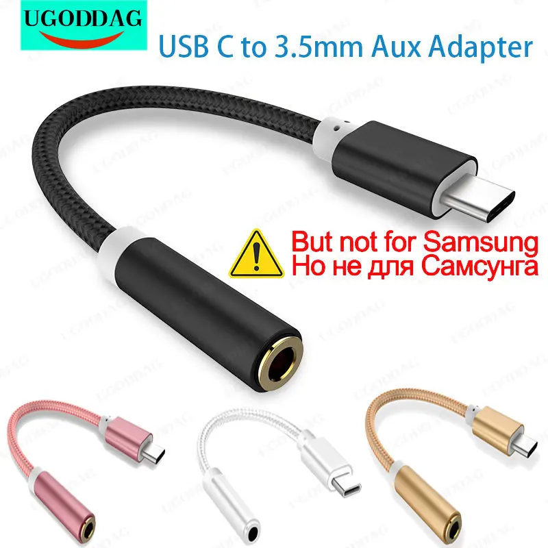 Оригинальный аудиокабель с разъемом Usb Type-C на 3 5 мм для Huawei V30 mate 20 P30 Xiaomi Mi 10 9