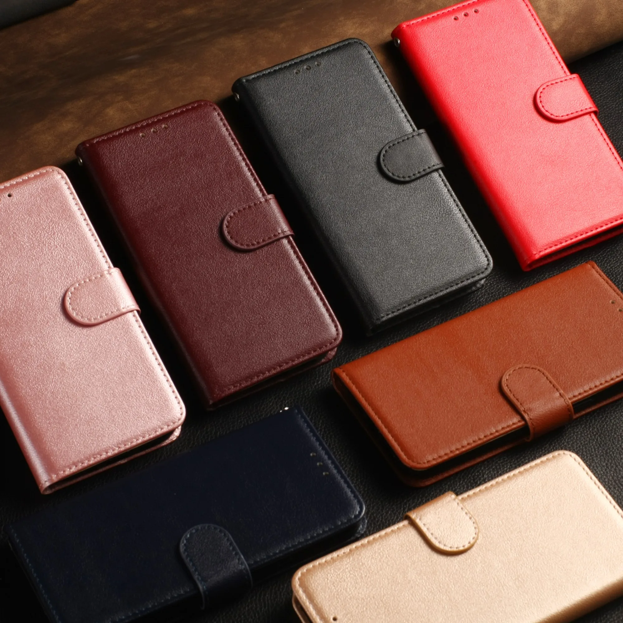 

Leather Case Protect Cover For iPhone 14 13 12 Mini 11 Pro Max X XR XS Max 7 8 6 6s Plus 5 5s SE 2020 Stand Flip Wallet Case