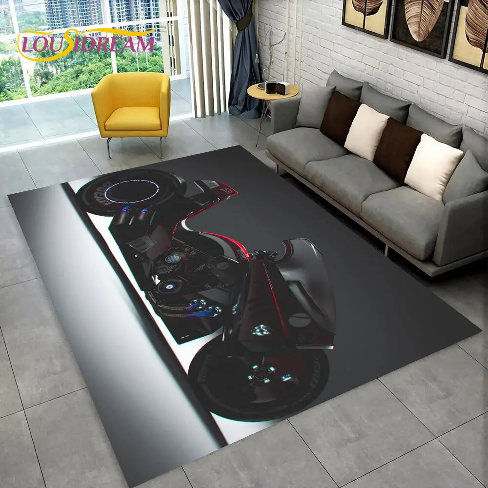 

3D киберпанк концепт мотоцикл мультфильм область ковер, ковер для гостиной спальни диван Придверный коврик Украшение, детский нескользящий напольный коврик