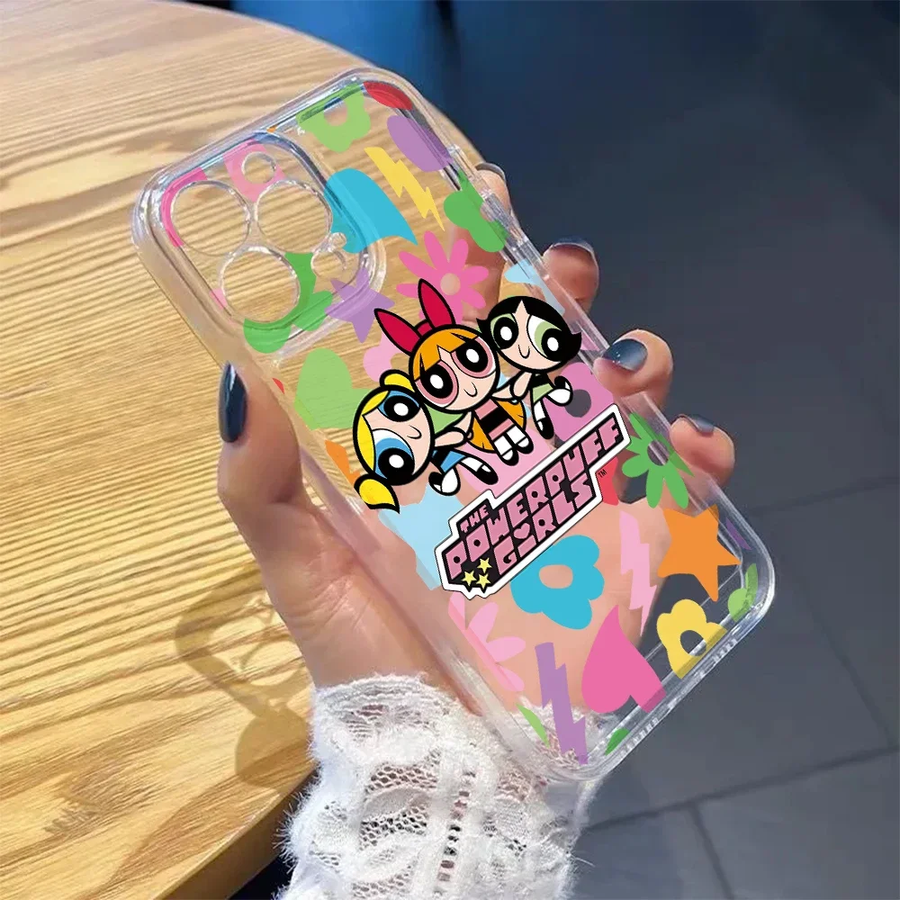 Милый чехол P-Powerpuffs для телефона Samsung Galaxy A73 A72 A71 A55 A54 A53 A52 A51 A50 A35 A33 A32 A24 A23 A13 A12 4G