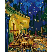 gatyztory frame van gogh coffee diy painting by numbers wall art picture by numbers acrylic canvas home decors diy gift arts