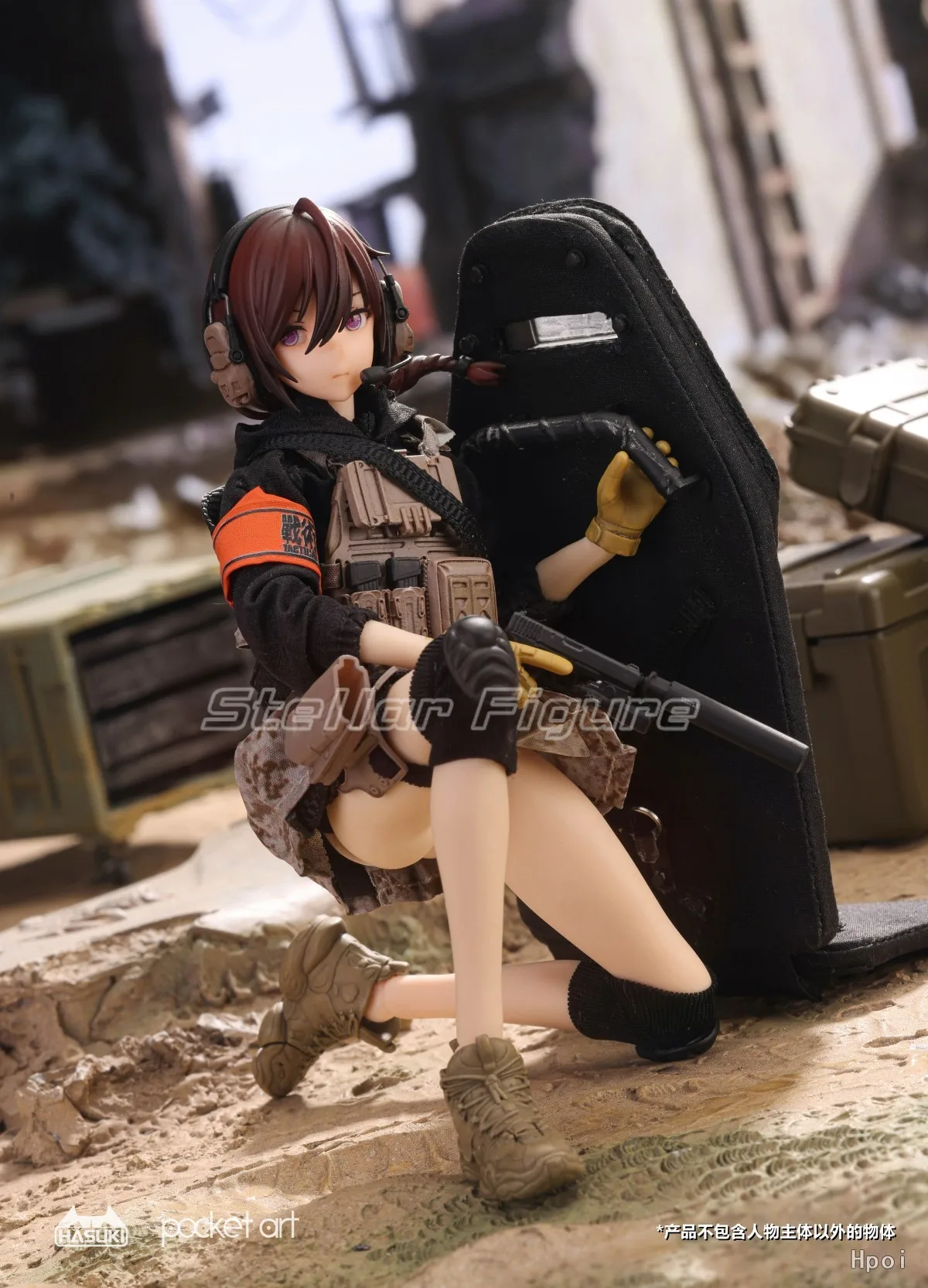 Фото 【SF】В наличии: Коллекционная фигурка HASUKI Pocket Art Series PA004 Defense Hand Uzuki Rei, масштаб 1/12, подвижная, модель для коллекции, подарок №4