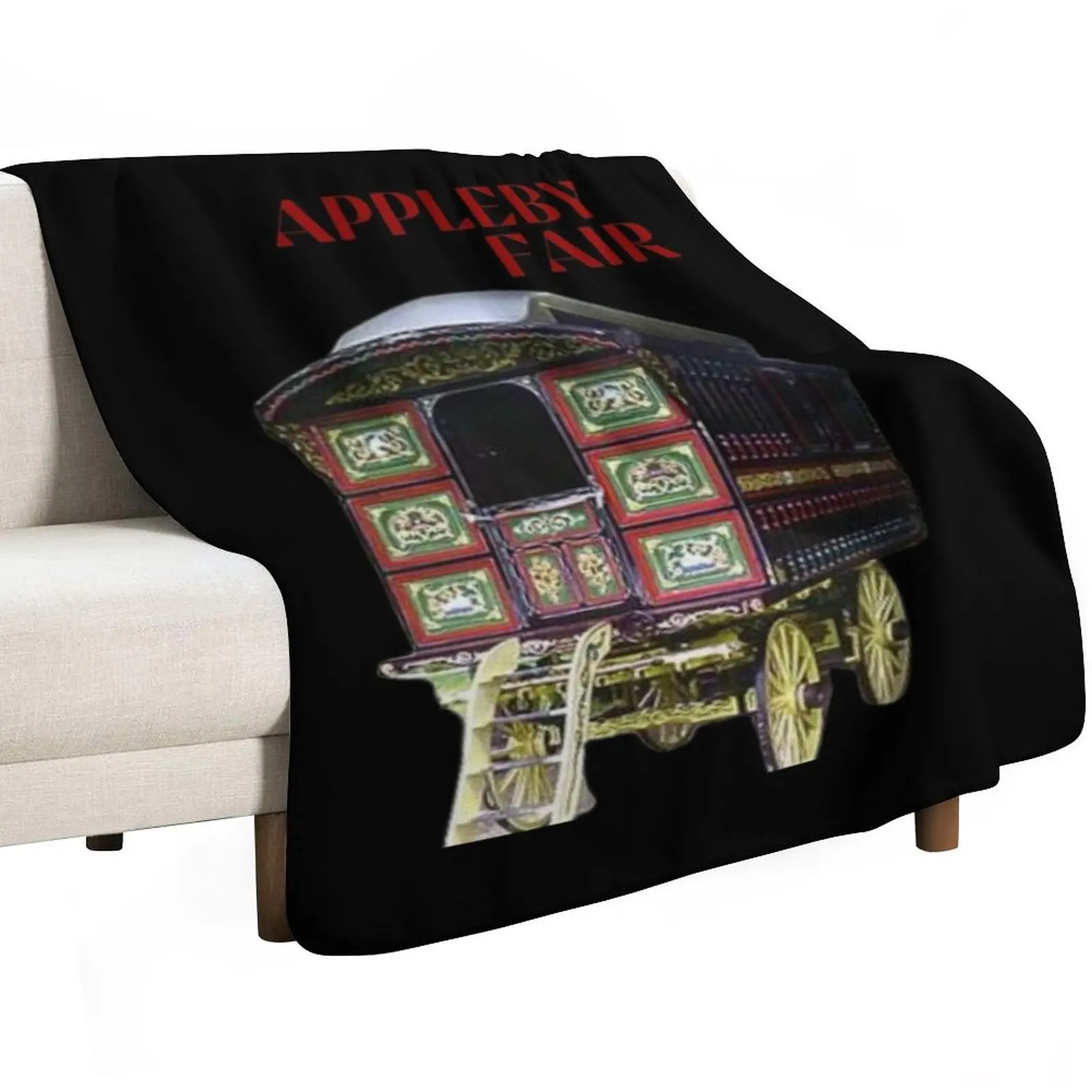 Фото Плед Appleby Fair Vardo Gipsy Wagon Caravan, мягкий декоративный плед для дома, для дивана, спальни №2