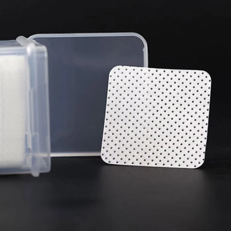 100/200 шт./корт. Безворсовое средство для снятия клея ресниц хлопковые салфетки