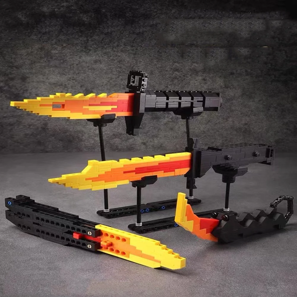 Классический конструктор MOC CSGO из серии кинжал, нож, меч, лезвие, оружие «сделай сам», кирпичи, игрушки для мальчиков, рождественские подарки