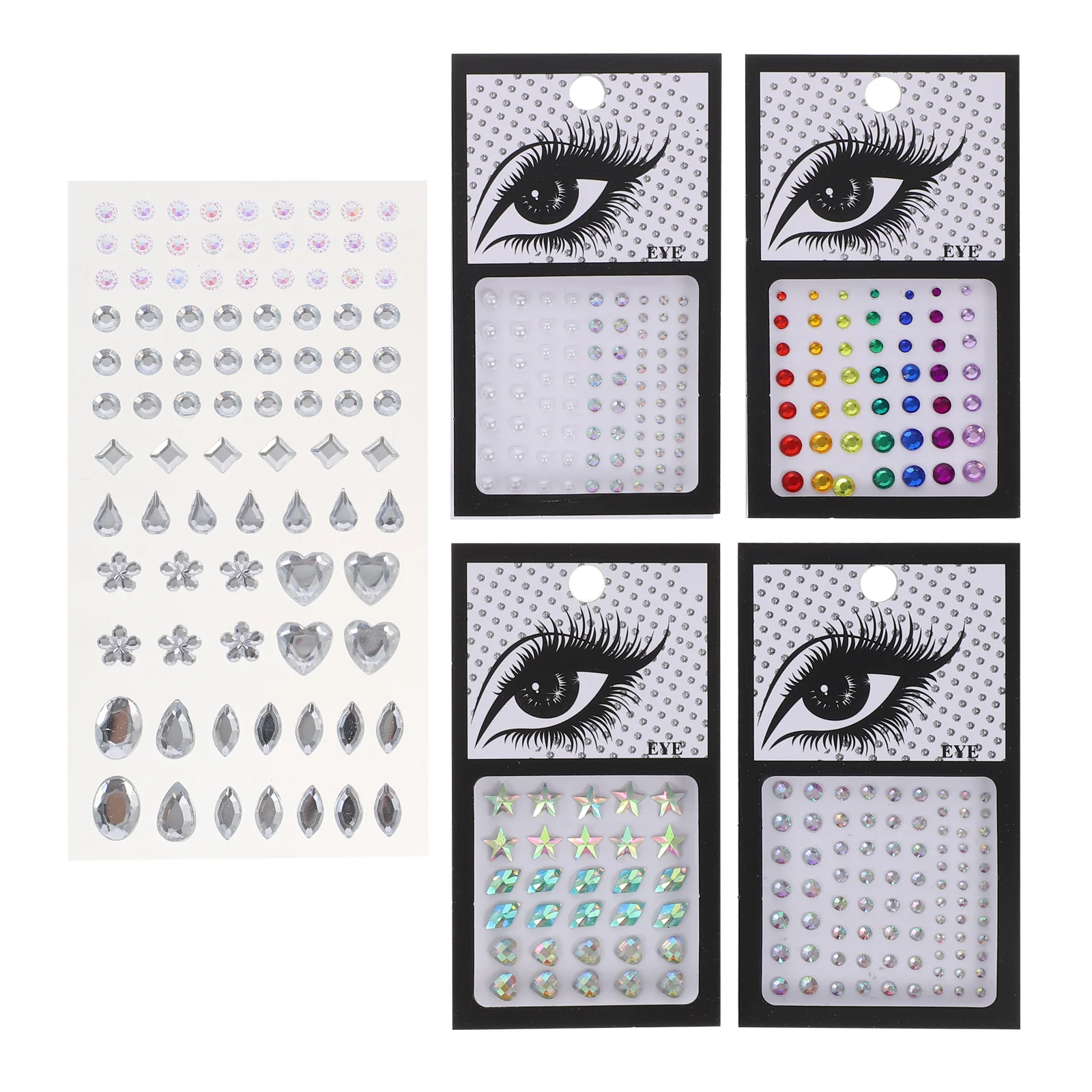 

Facerhinestones Stickers Jewels Makeupnail Mermaid Bodyrhinestone Sticker Crystal Eyes Decorations Glitter Hair Festival