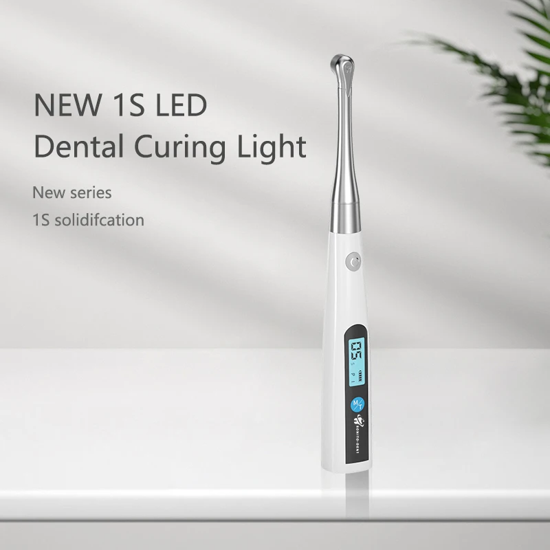 Фото Беспроводная стоматологическая LED-лампа для фотополимеризации 1S Fast Cure Lamp 360 °   Поворотная металлическая головка, 3 режима, ЖК-дисплей №4