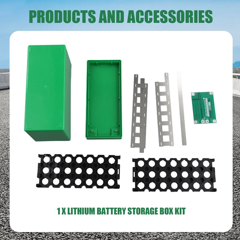 Контейнер для хранения литиевых батарей 12 В 18650 аккумуляторных самостоятельной