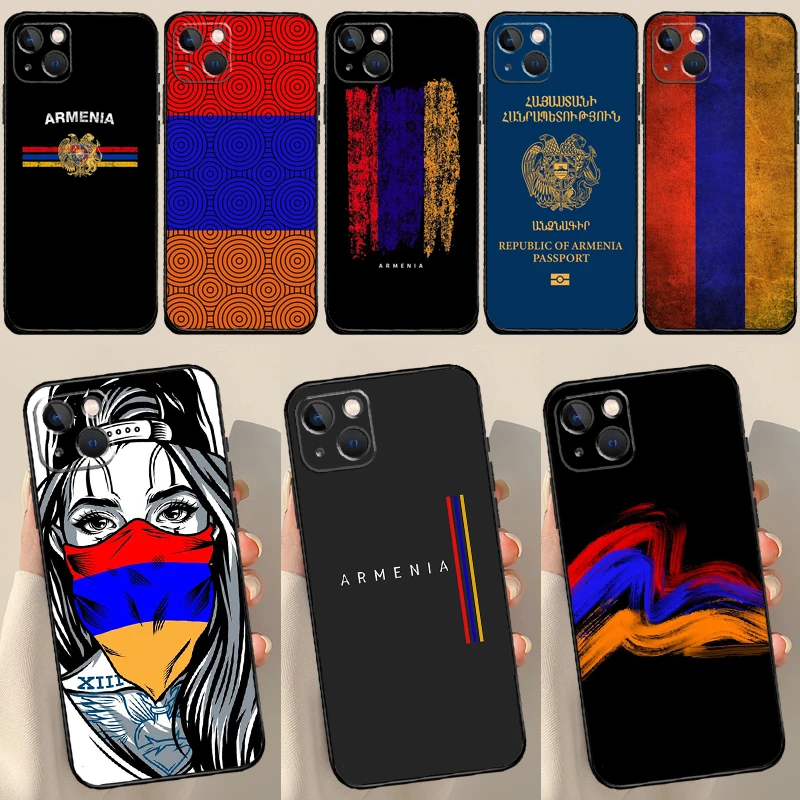 

Armenia Armenian Flag Phone Case For iPhone 11 12 13 14 Pro Max Mini Cover For iPhone XR X XS Max 7 8 Plus SE 2020