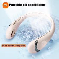 2022 new xiaomi hanging neck fan portable summer air cooling folding bladeless ventilador fans usb rechargeable sports fan