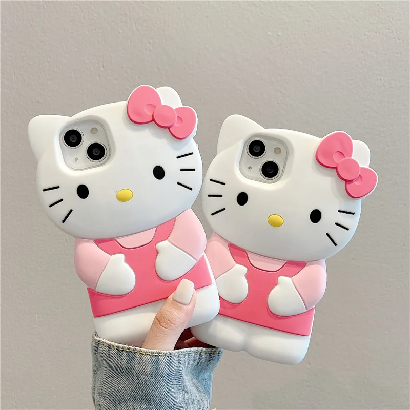 Фото Для iPhone 17, 16, 15, 14, 13, 12, 11 Pro Plus mini Max Xs XR 6 7 8 SE Силиконовый чехол с бантом Розовый KT Мягкий чехол №3