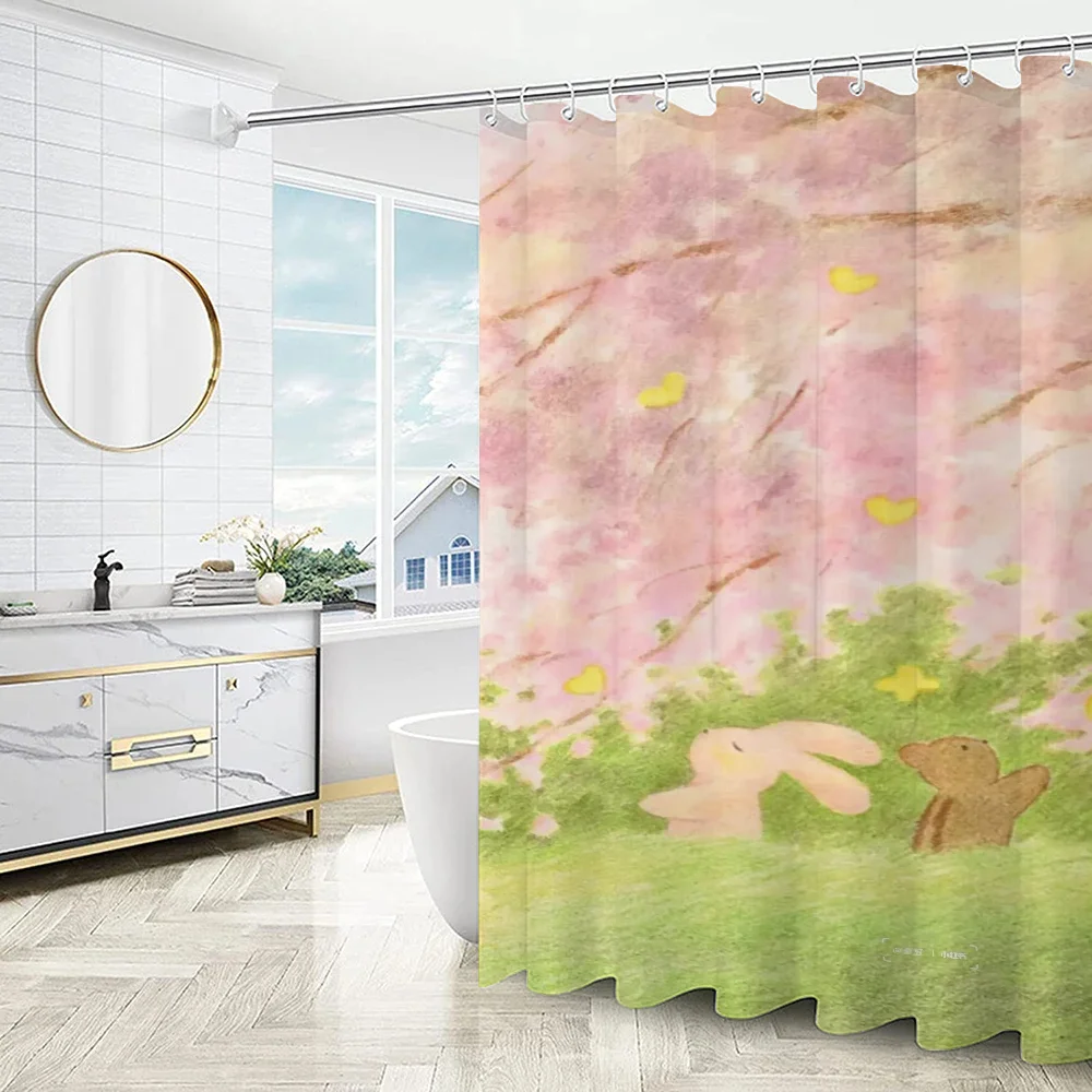 Складная Занавеска Для Душа Экологически Чистая Водостойкая Полиэстеровая