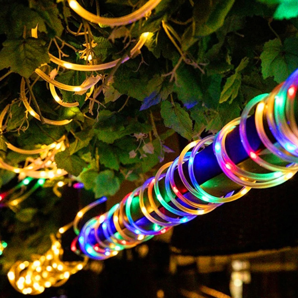 

Rope Strip Light Solar LED Lamp IP65 Waterproof Tube Fairy Strings Light Outdoor Garden Christmas Garland Light Fence Decor