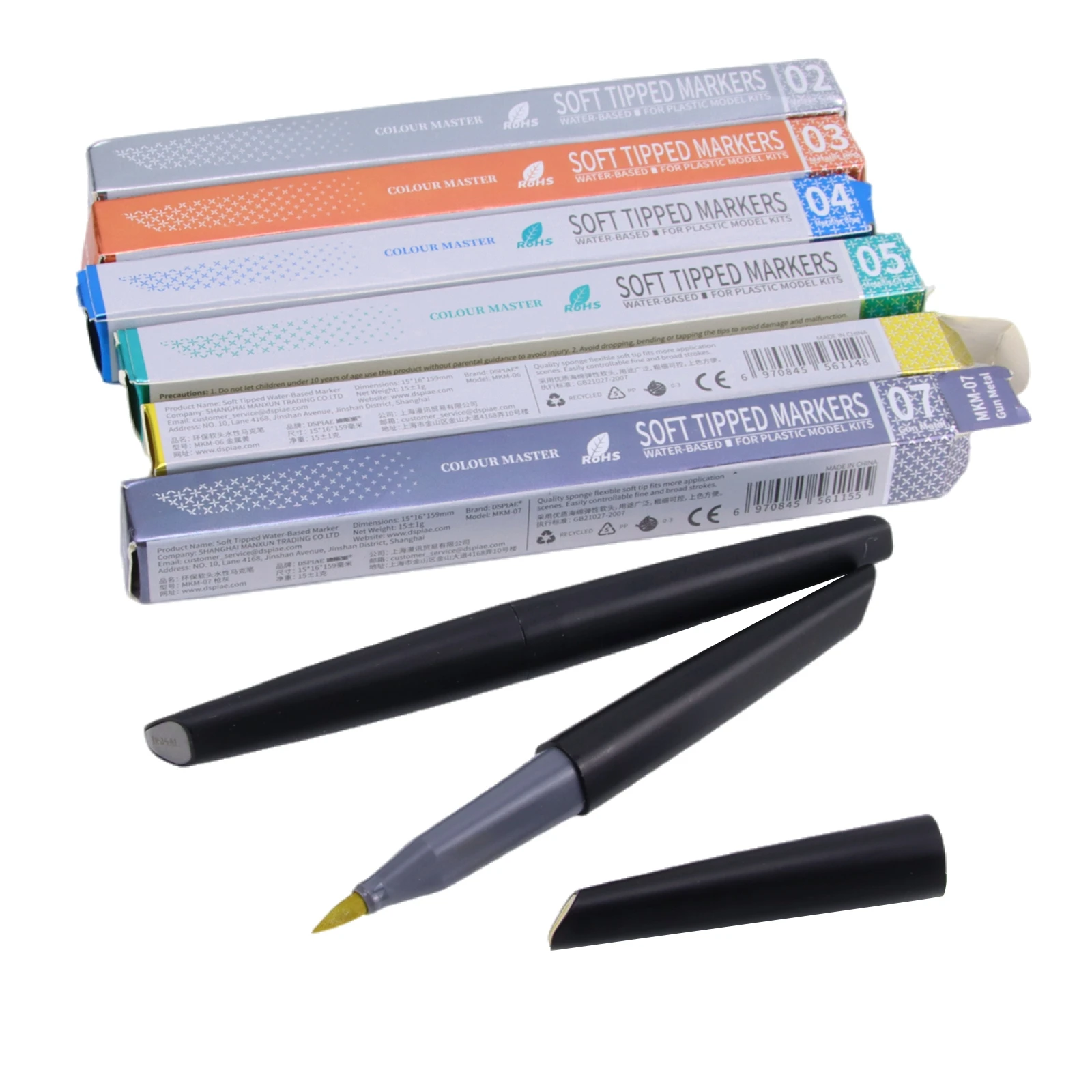 11 Colors Brush Pen Set Paint Tool Sets Red Blue Green Yellow Black Yellow Gray Gold