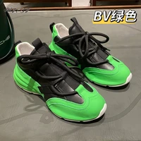 mens cover bottom chunky sneakers fashion genuine leather cowhide increased internal platform shoes mixed colors casual shoes