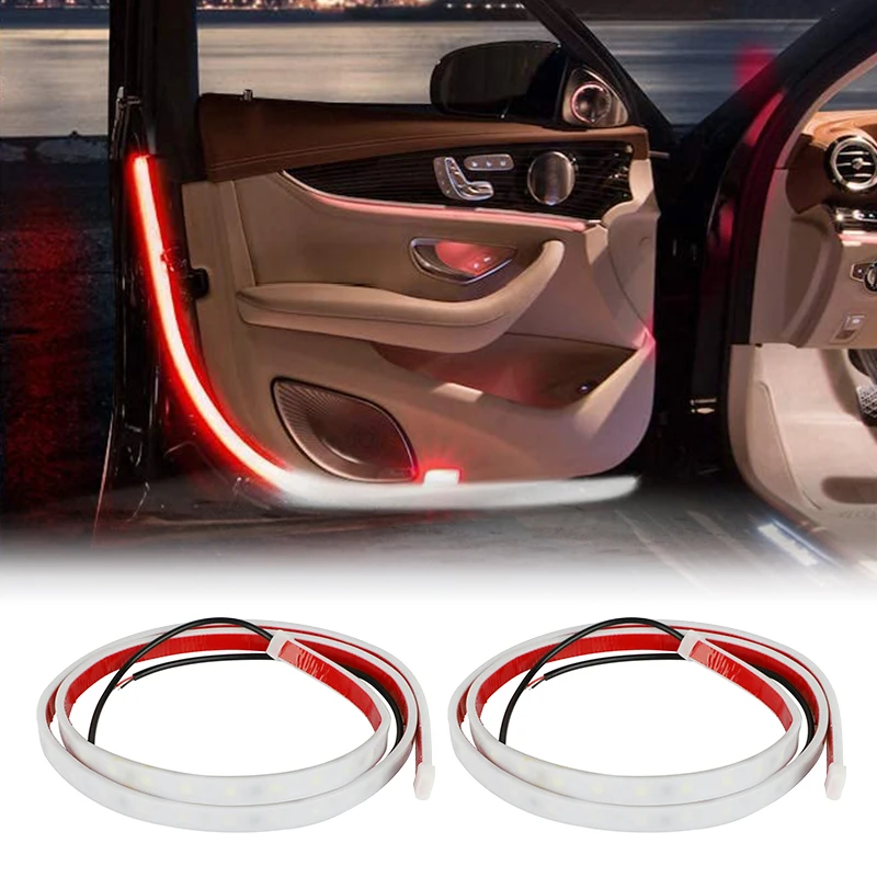 

Car Door Warning LED Strip Light Welcome Flexible Signal Flashing Lamp Anti Collision Strobe Safety Interior Streamer Decoration