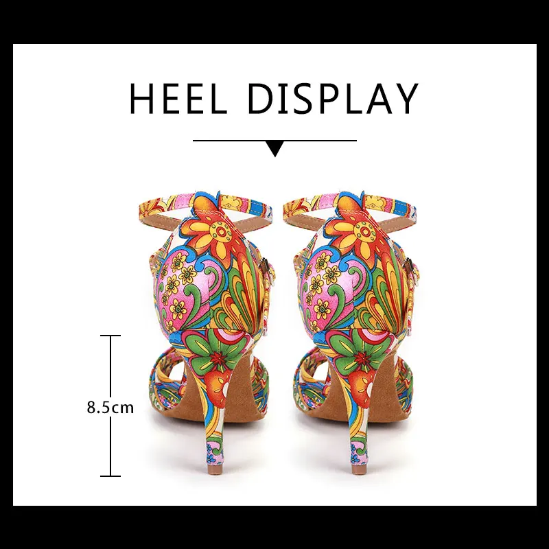 SWDZM Women's Latin Dance Shoes High-heeled Dance Shoes Girls Tango Dancing Shoes Ladies Soft Bottom Ballroom/Salsa Sandals