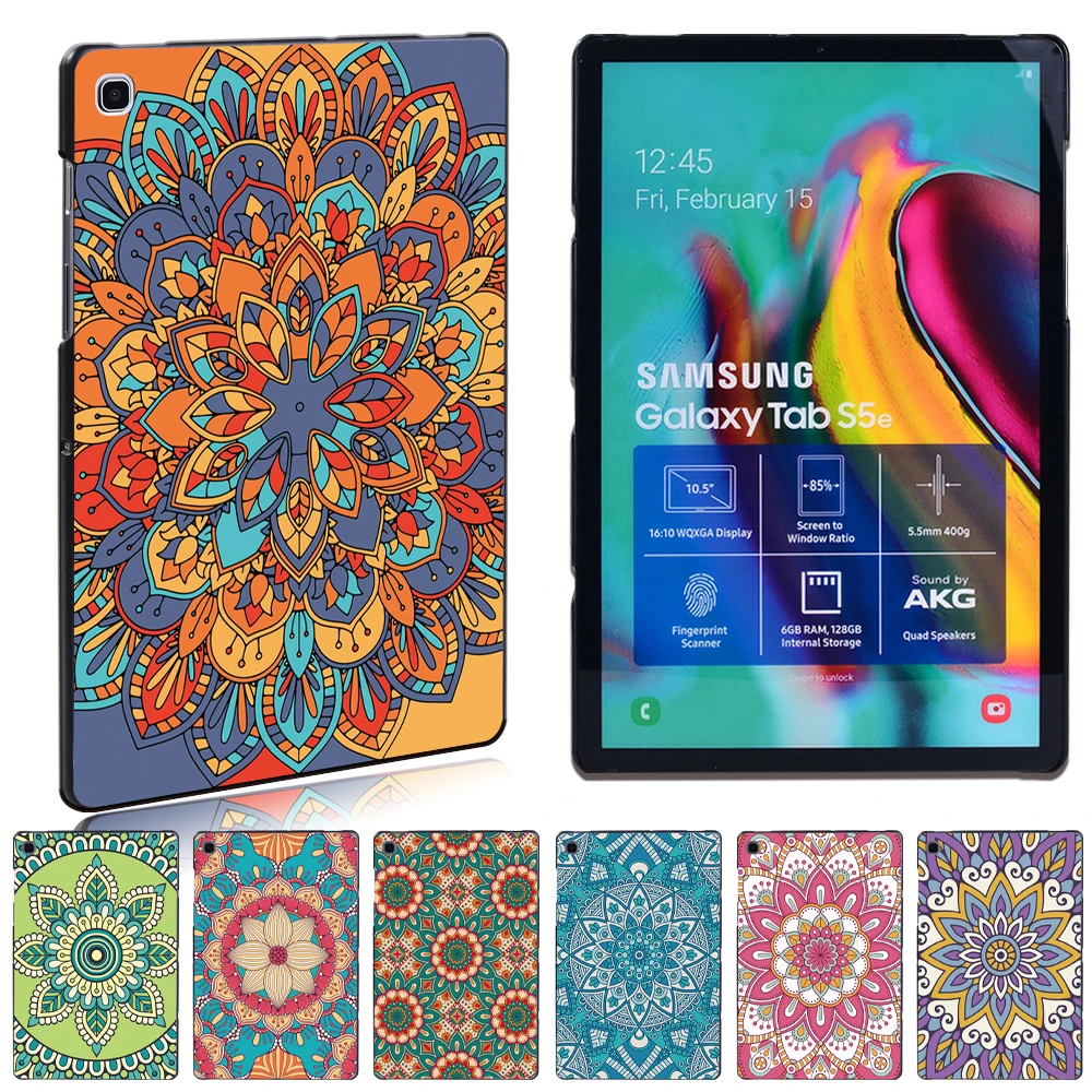 

Тонкий противоударный жесткий чехол серии Mandala для планшета Samsung Galaxy Tab A A6/Tab A/Tab E/Tab S5E 7 9,7 10,1 10,5 9,6 дюйма