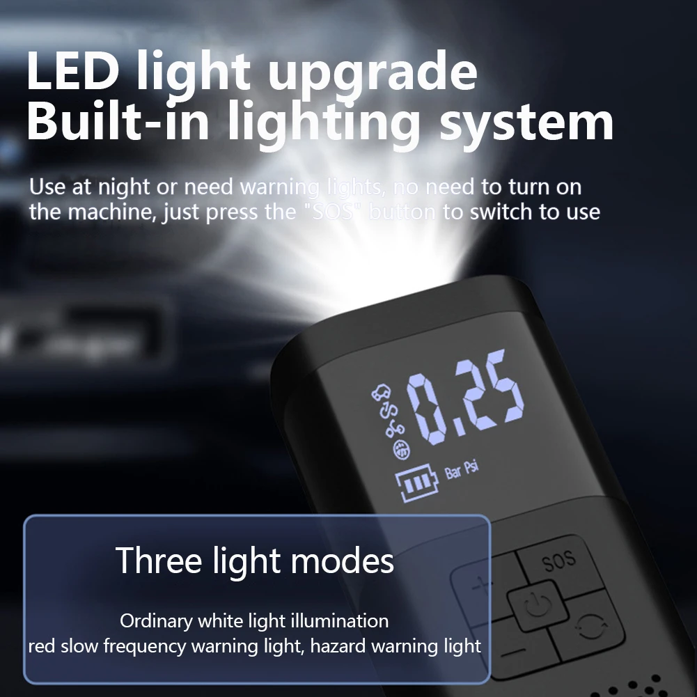 Портативный автомобильный воздушный компрессор электрический насос для быстрой