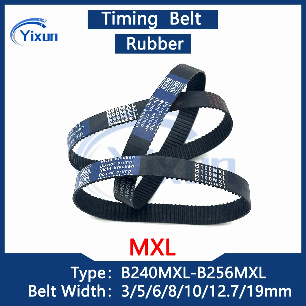 

Резиновый ремень ГРМ MXL B240 B241 B242 B243 B244 B245 B248 B249 B250 B251 B255 B256 Ширина 3/5/6/8/10/19 мм Зубчатый приводной ремень MXL