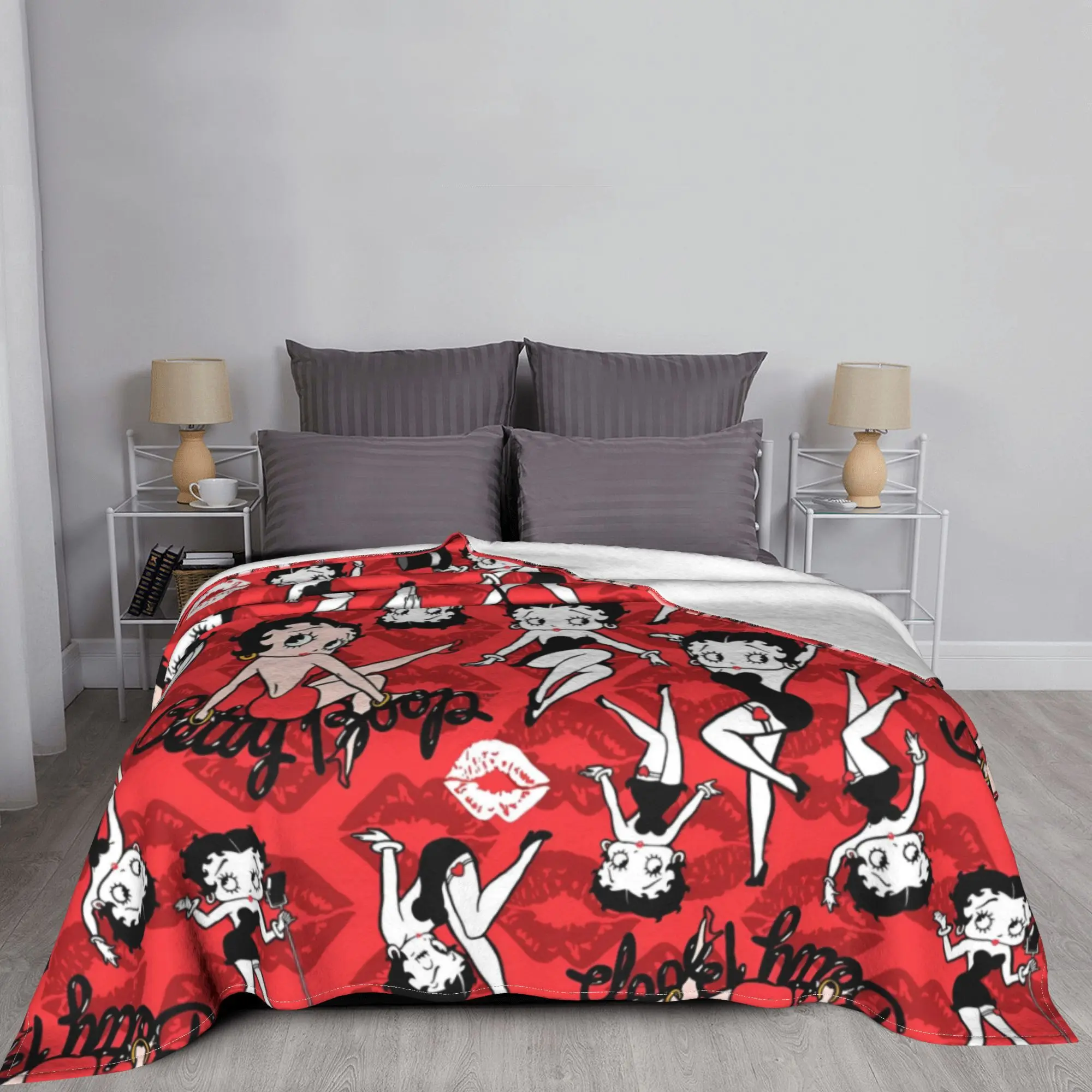 Одеяло B-Betty с рисунком B-Boop коллаж фланелевое одеяло японского аниме