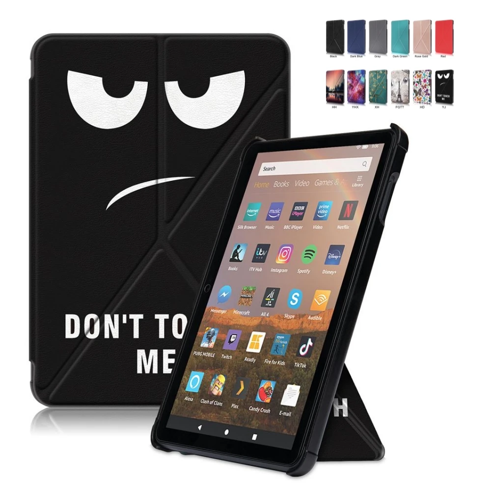 For Kindle Fire HD 8 2022 2020 12th Case Magentic Slim Cover Funda for kindle Fire HD 8 Plus 2022 Case Stand Leather Capa Funda