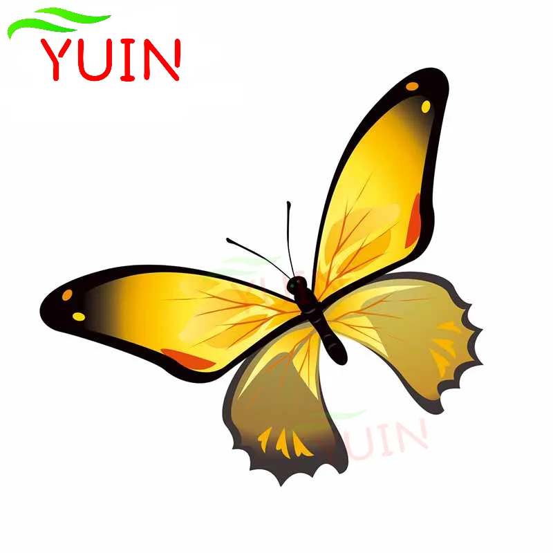 

Butterfly Cars Graffiti Creative Car Sticker Personality PVC Body Bumper Decoration Accessories Waterproof Anti-UV Decal 13*12cm