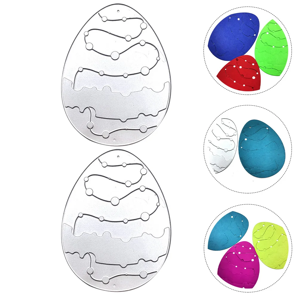 

2Pcs Egg Pattern Dies Stencils Cutting Dies for DIY )
