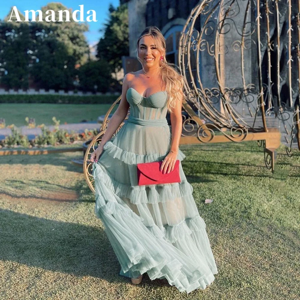 

Платье вечернее многослойное без бретелек, ТРАПЕЦИЕВИДНОЕ, без рукавов