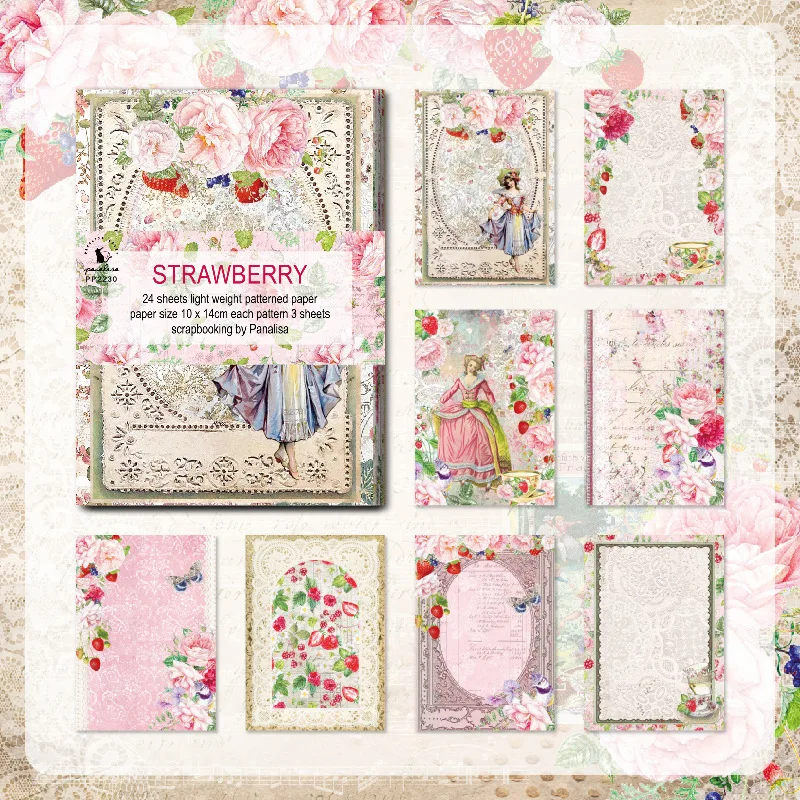 

24 Pcs Vintage Scrapbook Materials Note Book Handbook Paper Card for DIY Art Craft for Card Making Handmade Diy Scrapbooking
