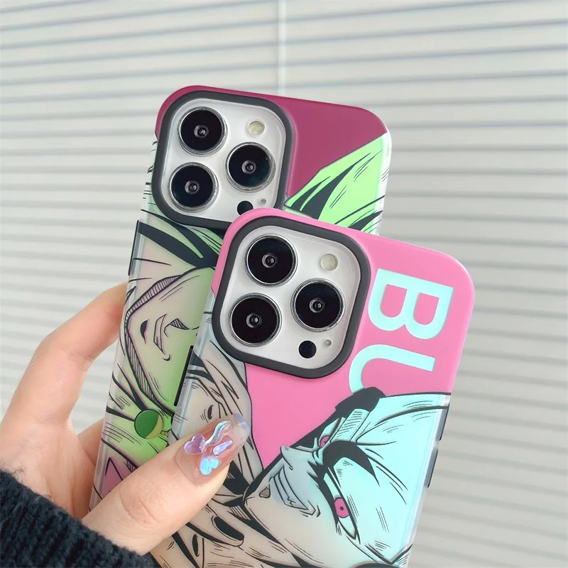 Роскошный лазерный чехол Gokus с аниме драконами шариками для телефона iPhone 15 14 13 12 11