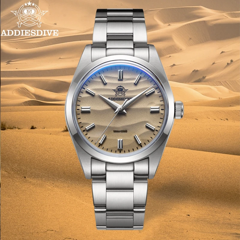 Фото ADDIESDIVE AD2030 Мужские часы 36 мм из нержавеющей стали Reloj Hombrel Dive Кварцевые часы Bubble Pot Крышка Стеклянные наручные часы Montre Homme №4