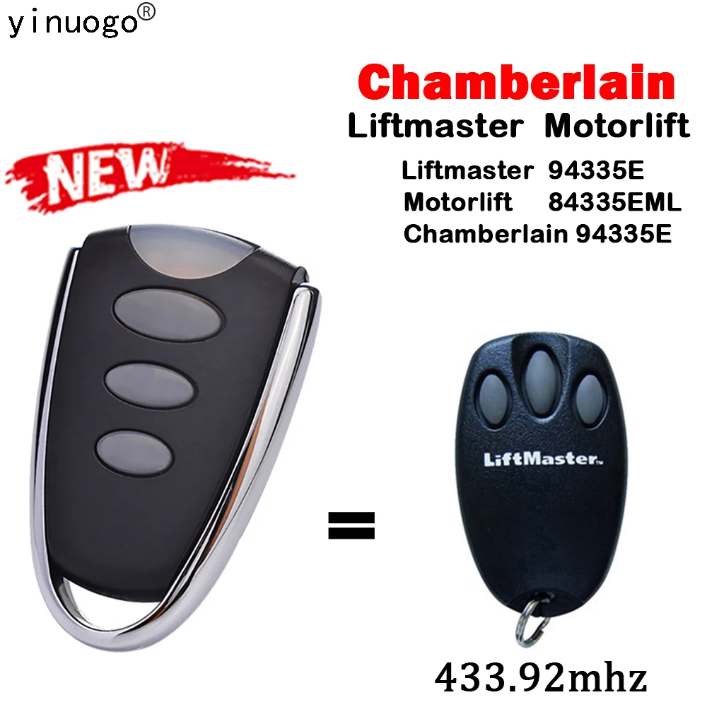 

New Chamberlain Motorlift Liftmaster Clone Remote 94335E 433.92MHz 84330E 94334CE 94333E 94334E Garage Door Control Door Opener