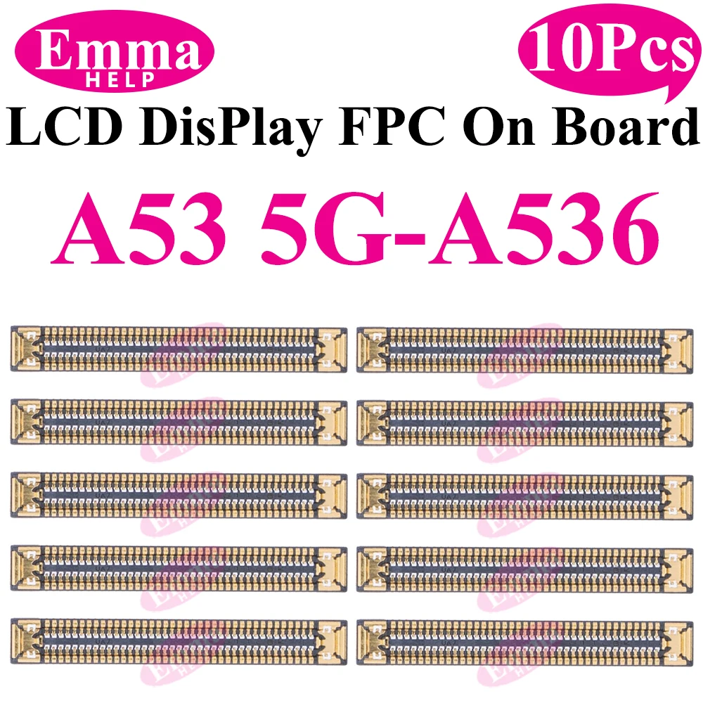 10pcs LCD Display Screen Flex FPC Connector For Samsung Galaxy A52 A53 A72 A33 A32 A23 A22 A13 A12 A03 A02 Plug On Board 78 Pin