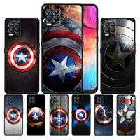 avengers shield marvel for oppo gt master find x5 x3 realme 9 8 6 c3 c21y pro lite a53s a5 a9 2020 black phone case cover coque