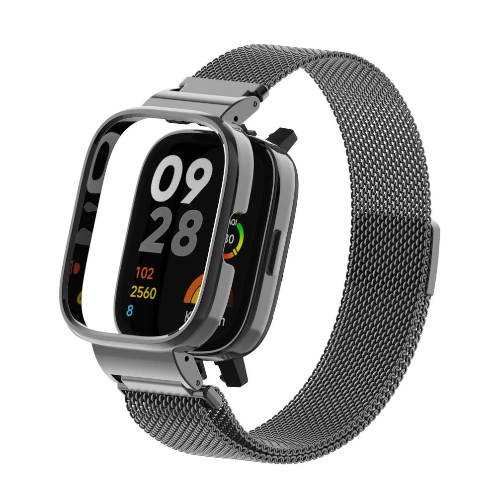 

Металлический ремешок из нержавеющей стали для умных часов Redmi Watch 3, магнитный ремешок + крышка для Redmi Watch 2 Lite / Mi Watch Lite, ремешок для телефона