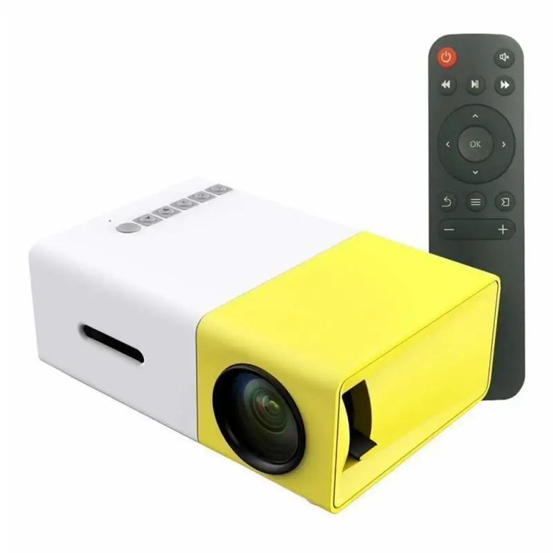 

YG300 LED Mini Projector 480x272 Pixels Supports 1080P HDMI-Compatible USB Audio Portable Home Media Video Player Homes Theater