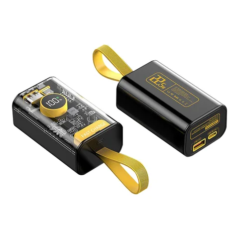 21700 Чехол для зарядного устройства DIY Прозрачный корпус Power Bank PD 22,5 Вт Быстрая зарядка 10000 мАч Полимерный мобильный блок питания