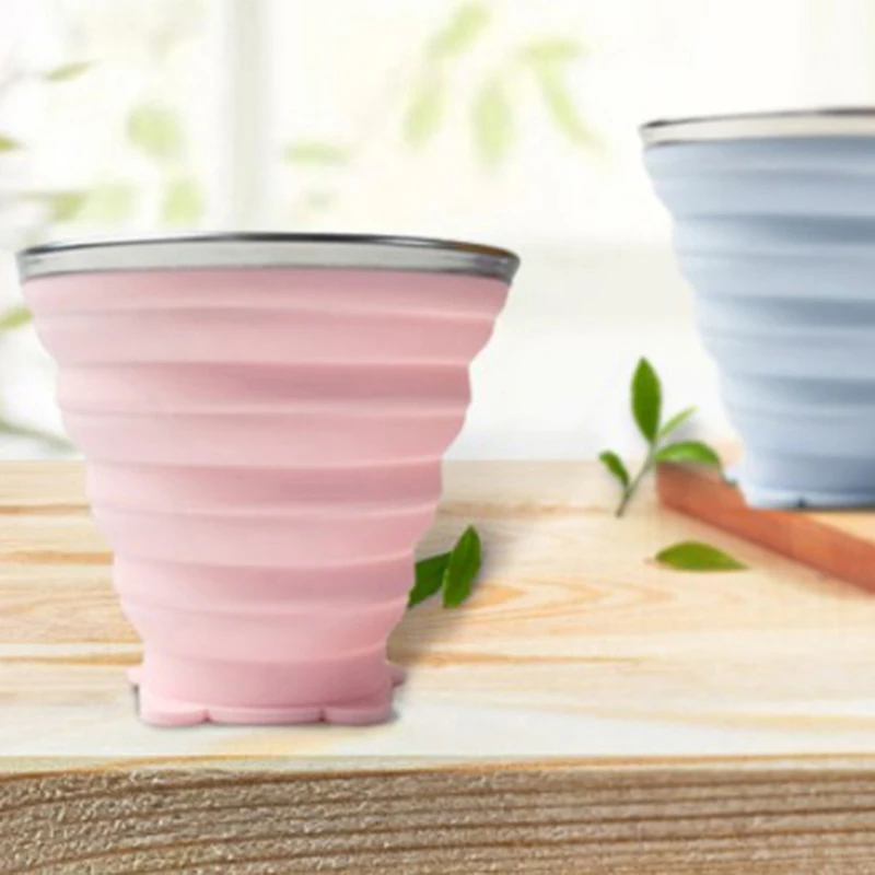 Складная чашка складная телескопическая силиконовая бутылка для воды чашки