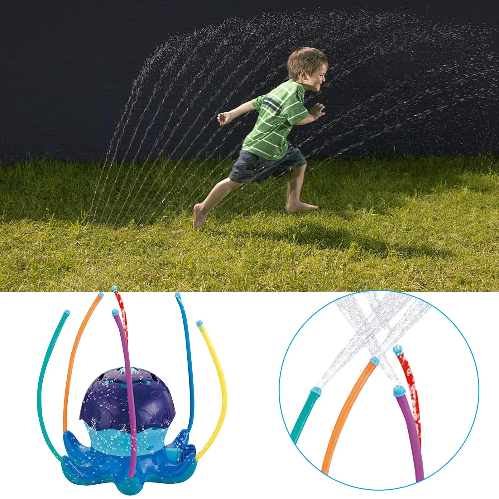 

Water Sprinkler For Kids Water Sprinklers With Rotating Spraying Nozzles Sprinklers For Yard Outdoor Water Toys For 3 4 5 6 7 8