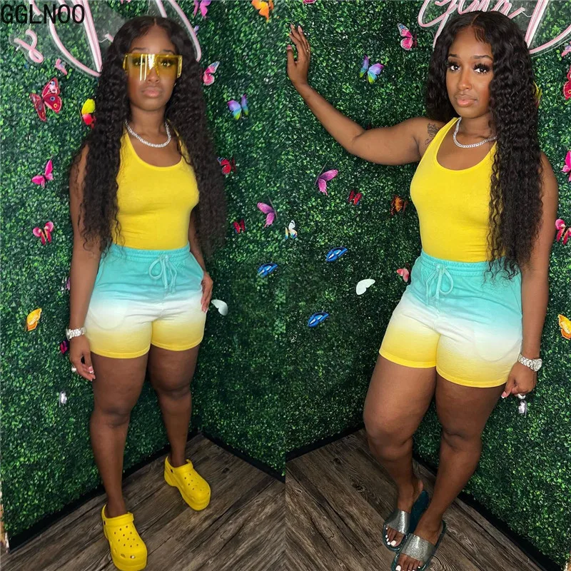 

GGLNOO 2022 Повседневный Женский Байкерский комплект из двух частей, цветной лоскутный комплект, уличная одежда, одежда для женщин, наряд