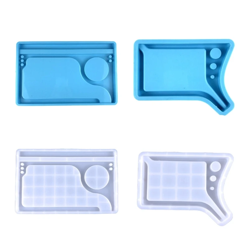 

Blank Resin Molds with Disc for Rolling Tray Mold Large Silicone Tray Mold for Jewelry Holder Cosmetics Organizer