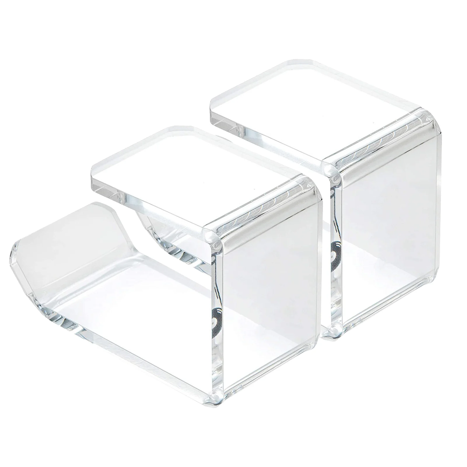 

2pcs Acrylic Display L Shape Universal Under Desk Storage Rack Holder Wall Mount With Stiker Earphone Stand Game Controllers