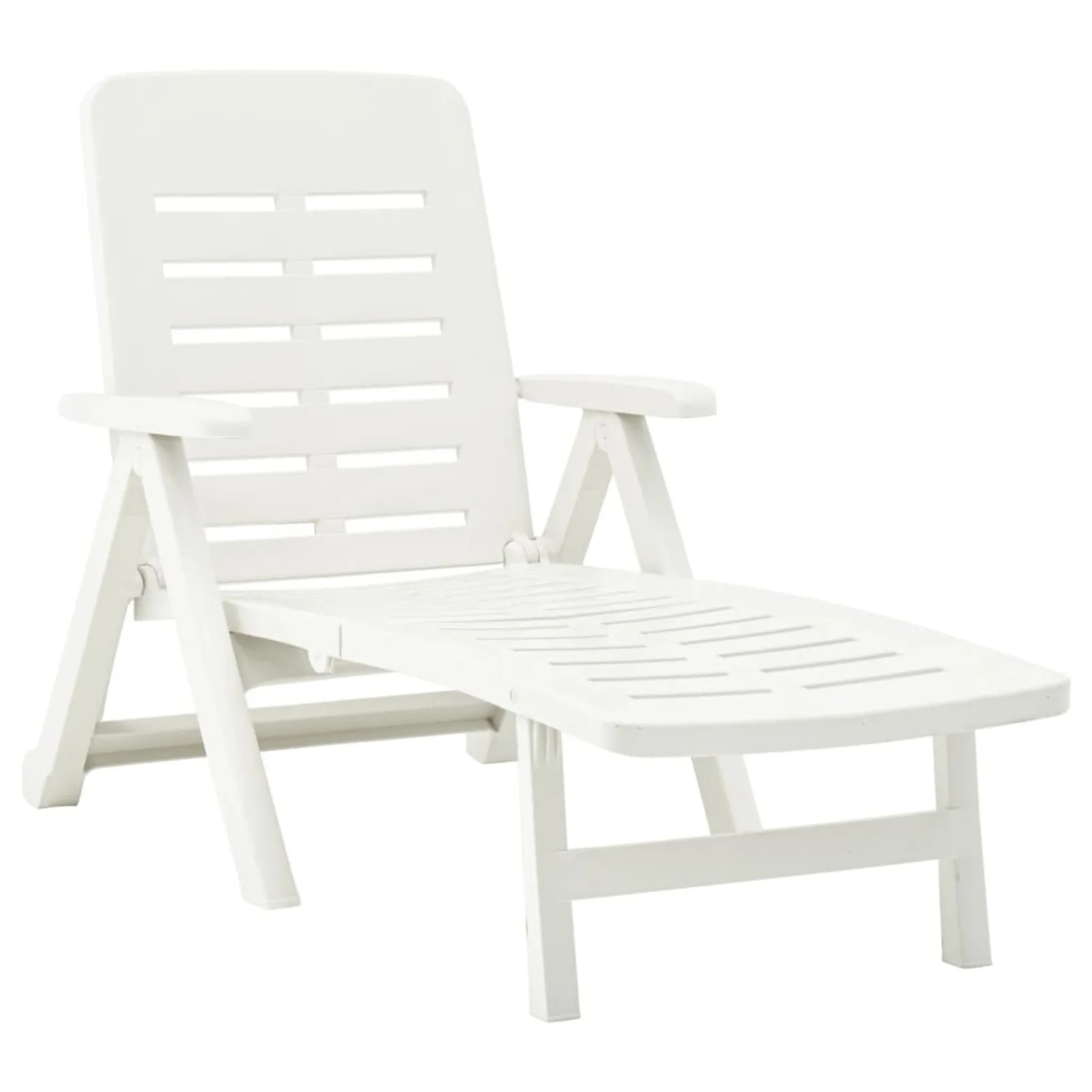

Folding Sun Lounger Plastic White
