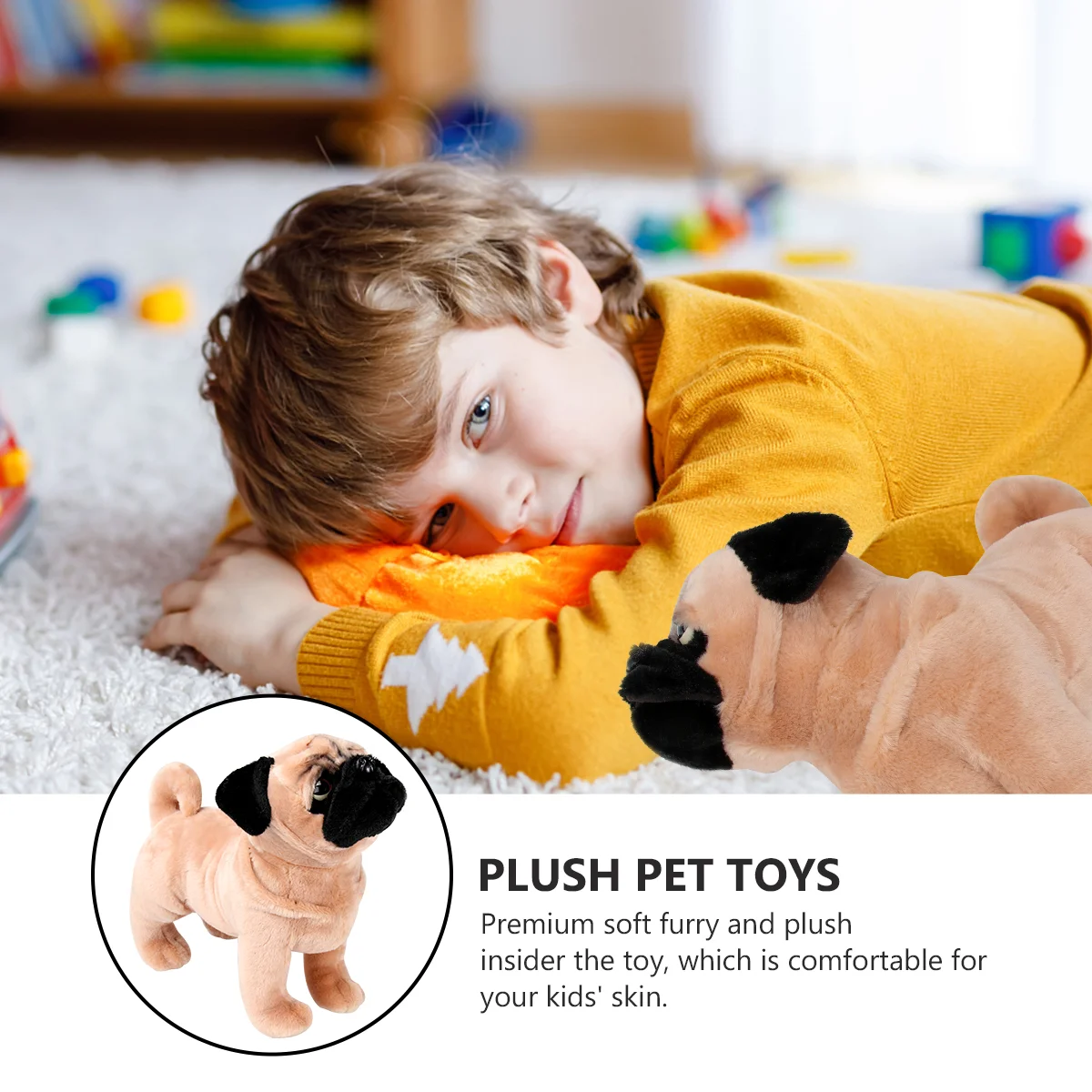 Плюшевая собака детская принимая для малышей милые принадлежности украшения