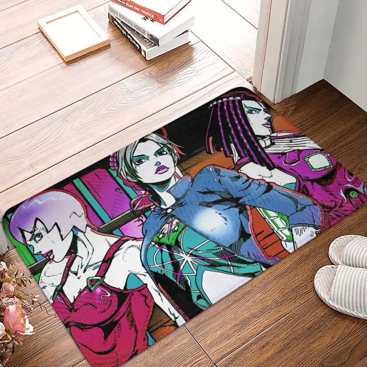 

Противоскользящий напольный коврик JoJo по мотивам невероятных приключений, коврик для гостиной, напольный ковер для девушек, декоративный к...