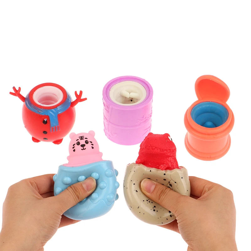 

Creative Children's Props Vent Ball Slow Rebound Decompression Artifact Novelty Cute Vent Dinosaur Cup Squeeze Whole Person Toy