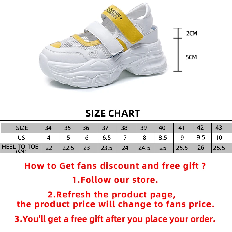 7CM Women Sandals Mesh Hook&Loop Comfy Platform 2023 Soft Women Lightweight Casual Beach Summer Sandals Outdoor Female Sandals